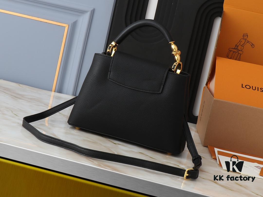 69305f2af09edb6de4c502fc Mini Capucines Bag with Refined Monogram Flower on Handle