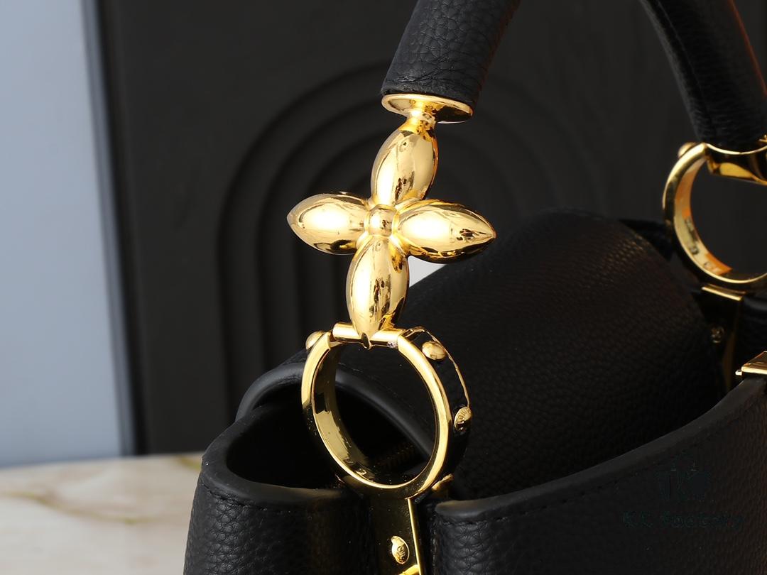 69305f2ef09edb6de4c50303 Mini Capucines Bag with Refined Monogram Flower on Handle