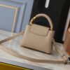 Mini Capucines Bag with Refined Monogram Flower on Handles