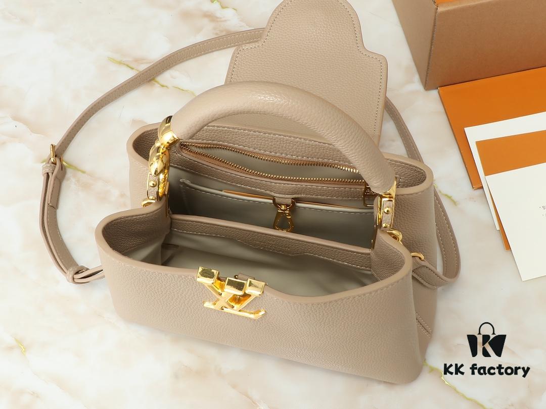 Mini Capucines Bag with Refined Monogram Flower on Handles