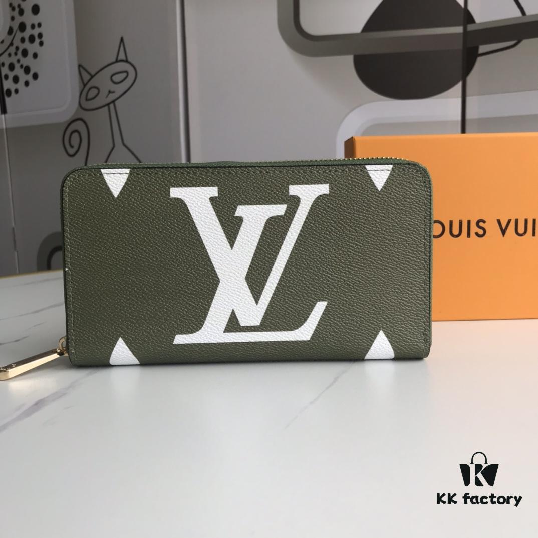 69305f40f09edb6de4c50331 Top Quality Original 💎 M60017 Green and White ZIppy Coin Purse, Monogram Canvas Zip-around Wallet