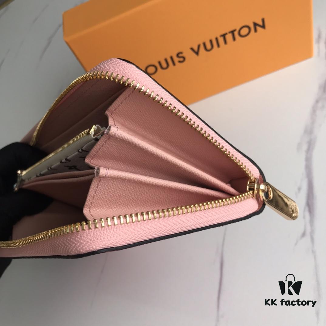 69305f41f09edb6de4c50332 Top Quality Original 💎 M60017 Red and Pink Zippy Coin Purse, Monogram Canvas Zip-around Wallet
