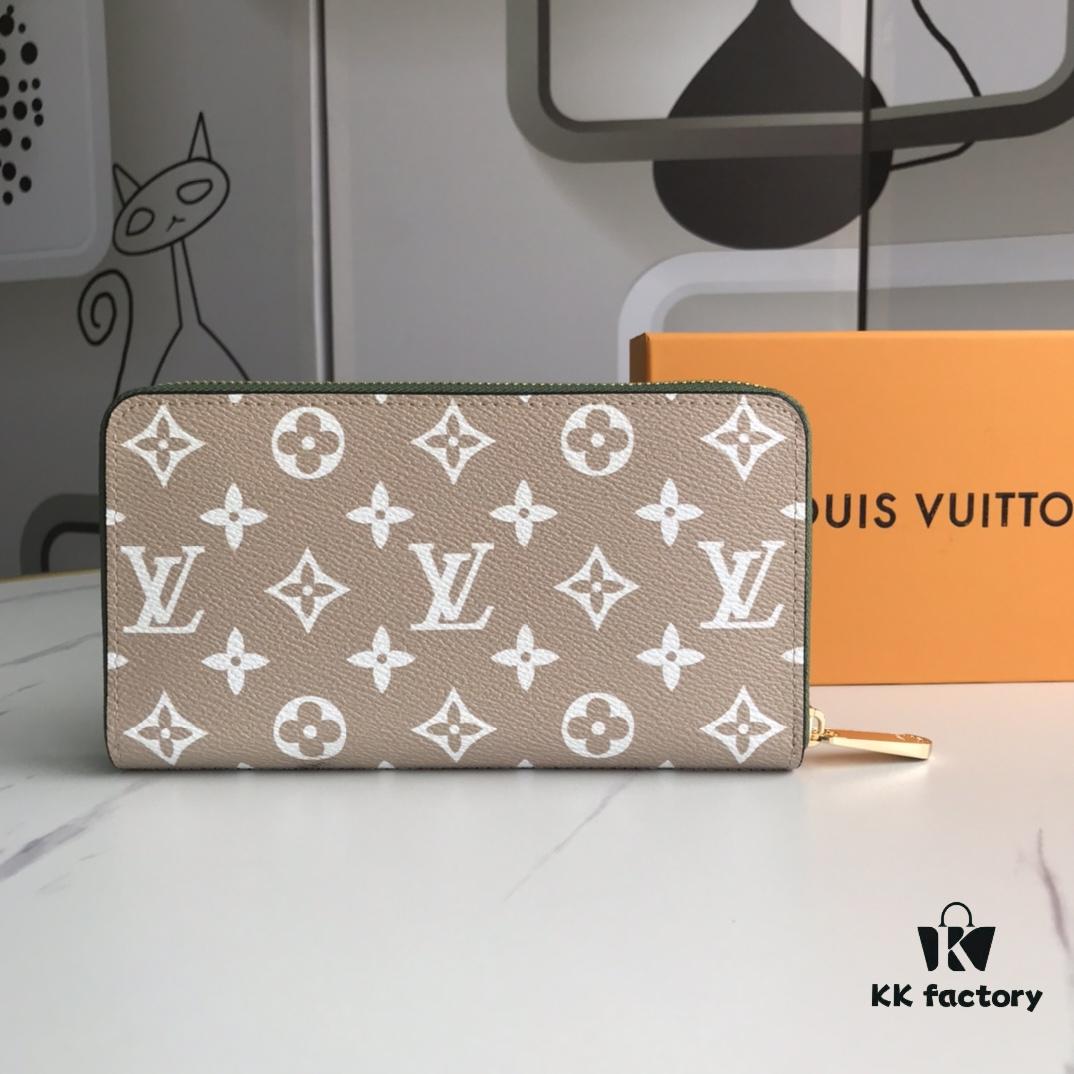 69305f41f09edb6de4c50334 Top Quality Original 💎 M60017 Green and White ZIppy Coin Purse, Monogram Canvas Zip-around Wallet