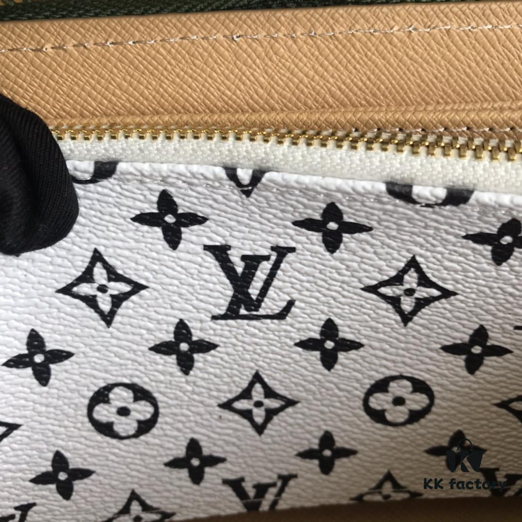 69305f43f09edb6de4c50338 Top Quality Original 💎 M60017 Green and White ZIppy Coin Purse, Monogram Canvas Zip-around Wallet