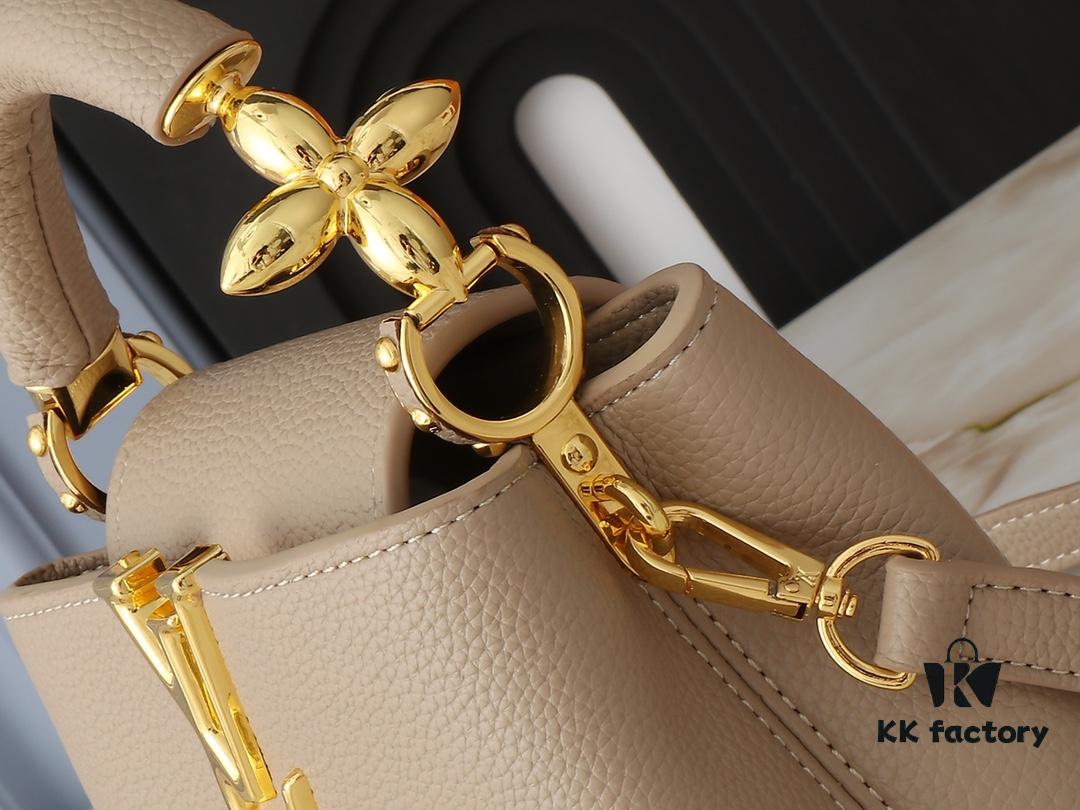 Mini Capucines Bag with Refined Monogram Flower on Handles