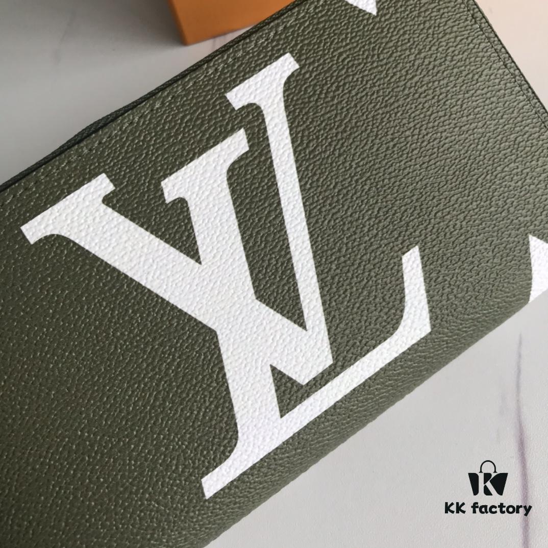 69305f44f09edb6de4c5033d Top Quality Original 💎 M60017 Green and White ZIppy Coin Purse, Monogram Canvas Zip-around Wallet