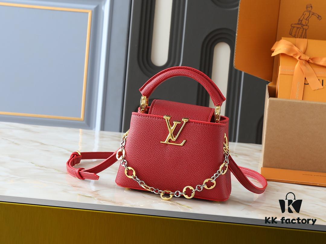 69305f5cf09edb6de4c50379 Upgraded Original M12935 M12936 M12937 M12938 Capucines Mini Bag from Capucines Chain On You Collection
