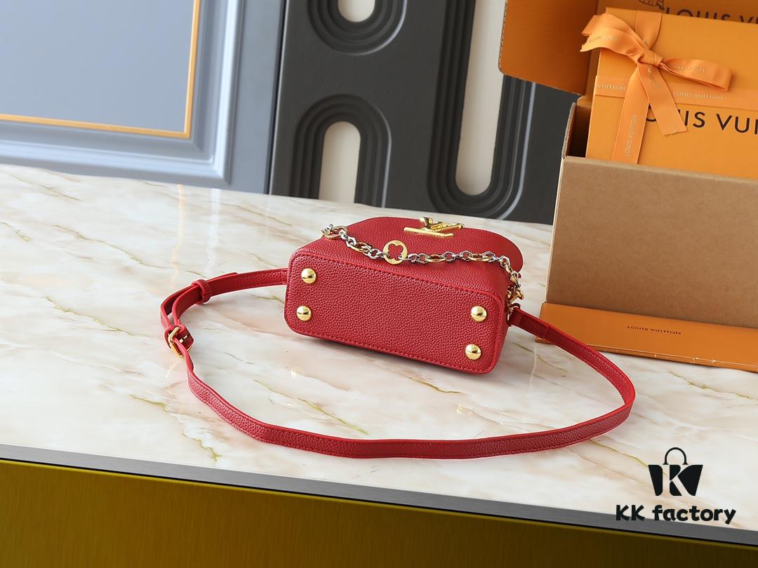 69305f5df09edb6de4c5037d Upgraded Original M12935 M12936 M12937 M12938 Capucines Mini Bag from Capucines Chain On You Collection