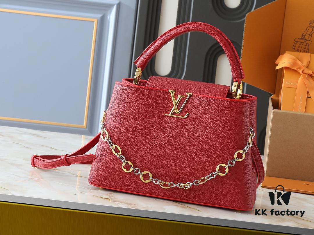 69305f64f09edb6de4c5038c Upgraded Original Version M12935 M12936 M12937 M12938 Capucines Medium Handbag from Chain On You Collection