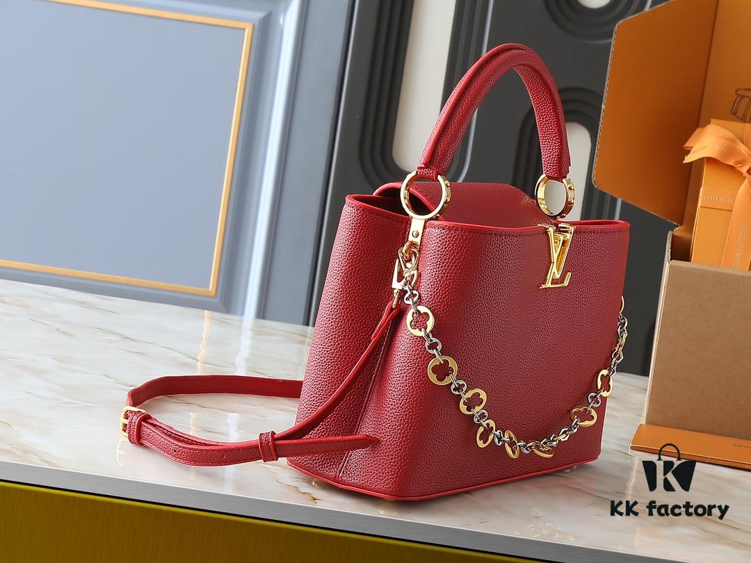 69305f64f09edb6de4c5038d Upgraded Original Version M12935 M12936 M12937 M12938 Capucines Medium Handbag from Chain On You Collection
