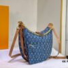 Upgraded Version ⬇️ M46311 Denim Jean Large Moon Bag Lv Marel Vintage Handbag