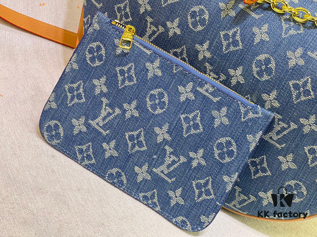 Upgraded Version ⬇️ M46311 Denim Jean Large Moon Bag Lv Marel Vintage Handbag