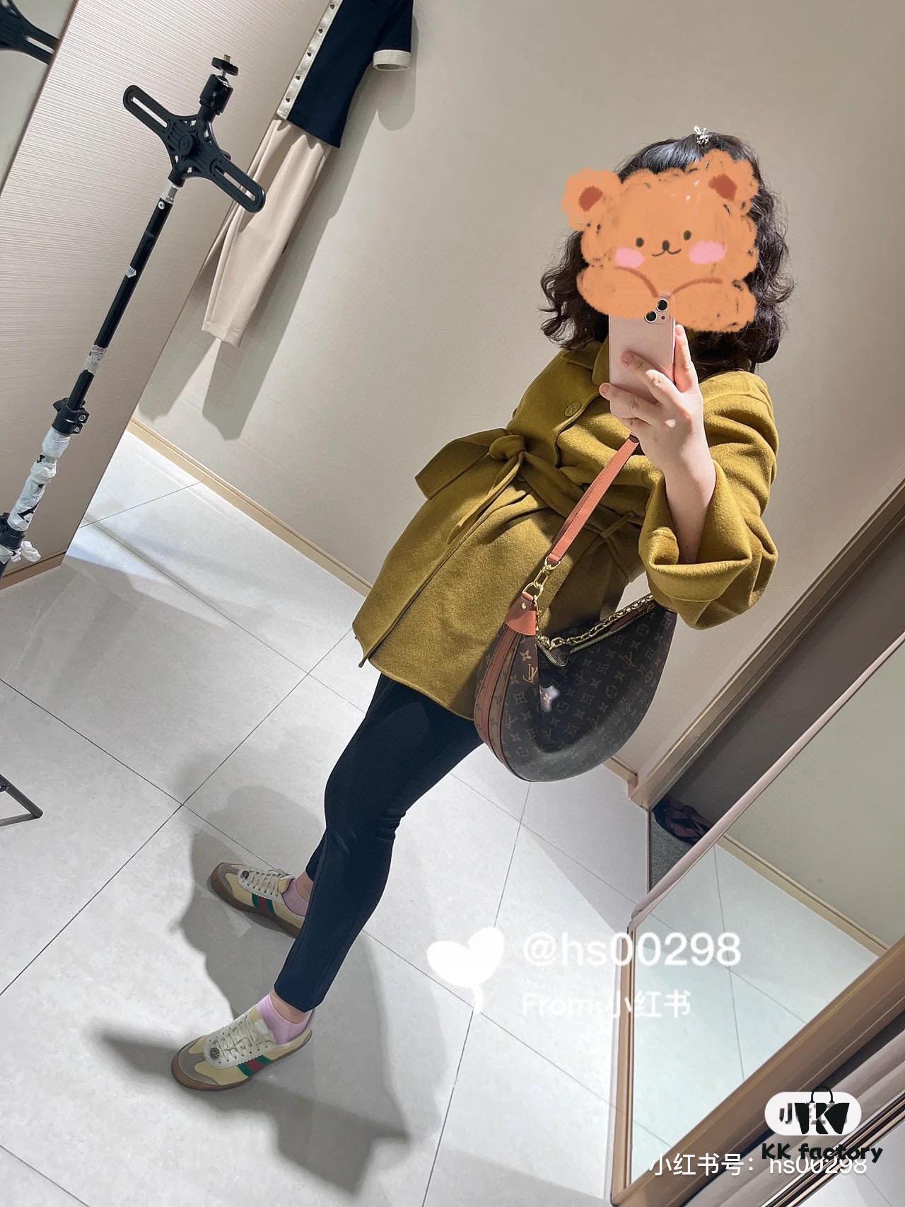 69305fa6f09edb6de4c5041b Upgraded Version ⬇️ M46311 Large Moon Bag, Classic Monogram with Yellow Flowers, LV Marel Vintage Handbag