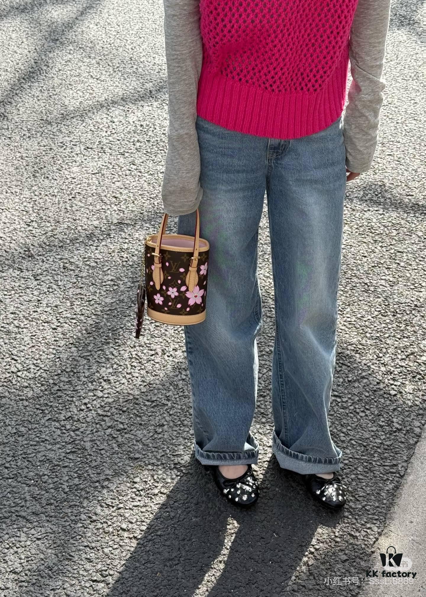 69305fc4f09edb6de4c50458 M81489 Lv Village Cherry Blossom Upgraded Nano Bucket Bag from Match Collection