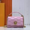 69305fecf09edb6de4c5048e M23689 M22891 Nicolas Ghesquière infuses the GO-14 Medium Handbag with innovative craftsmanship, featuring quilted lambskin meticulously treated to achieve a baked finish, showcasing avant-garde elegance. The LV Twist lock highlights the brand's signature style, while the top handle and adjustable chain strap are both detachable, offering versatile carrying options. Dimensions: 23X16X10