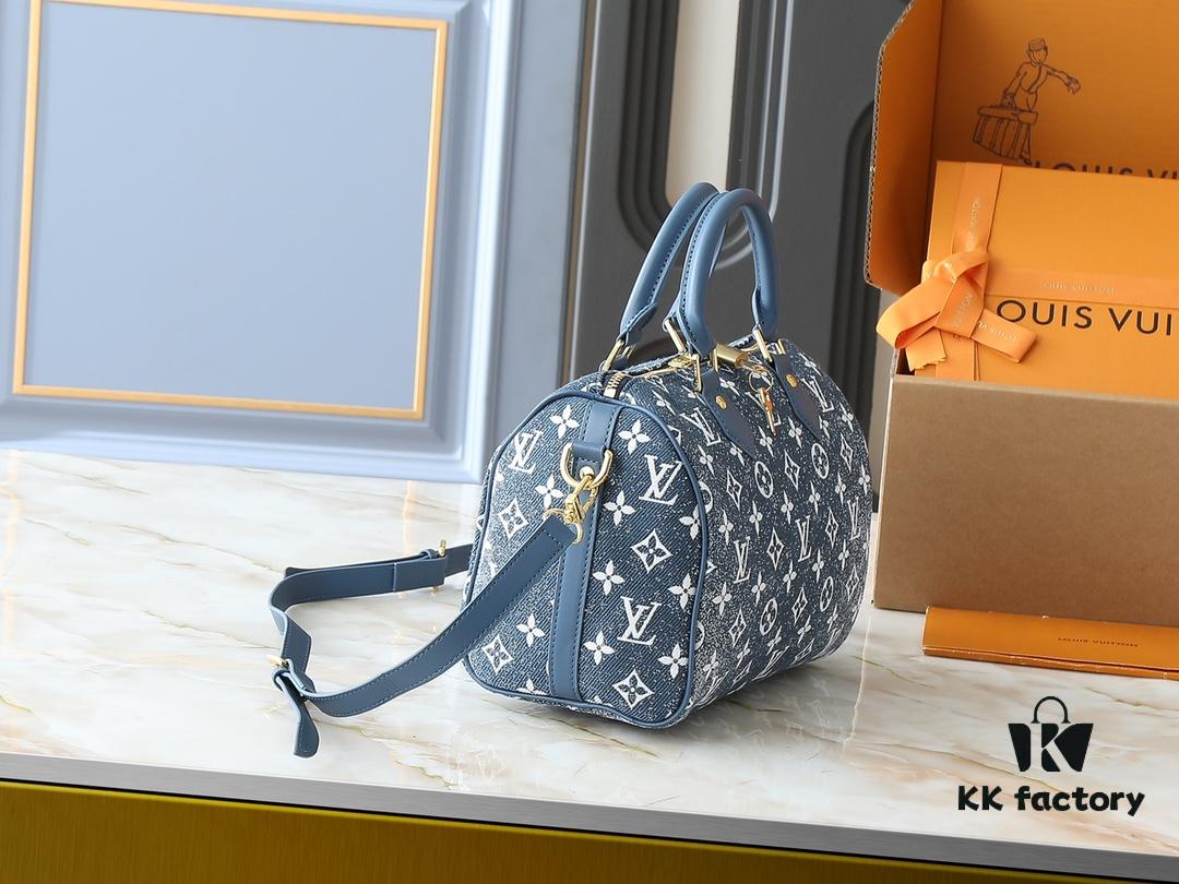 69306012f09edb6de4c504d3 Upgraded Original M46736 M59273 M58947 M21464 M59609 Speedy Bandoulière 25 Handbag, Strikingly Reintroduced in the 2021 Fall Wild at Heart Capsule Collection, Featuring Oversized LV Letter Embossing on Monogram Empreinte Leather, with a Detachable Shoulder Strap Offering Crossbody Wear