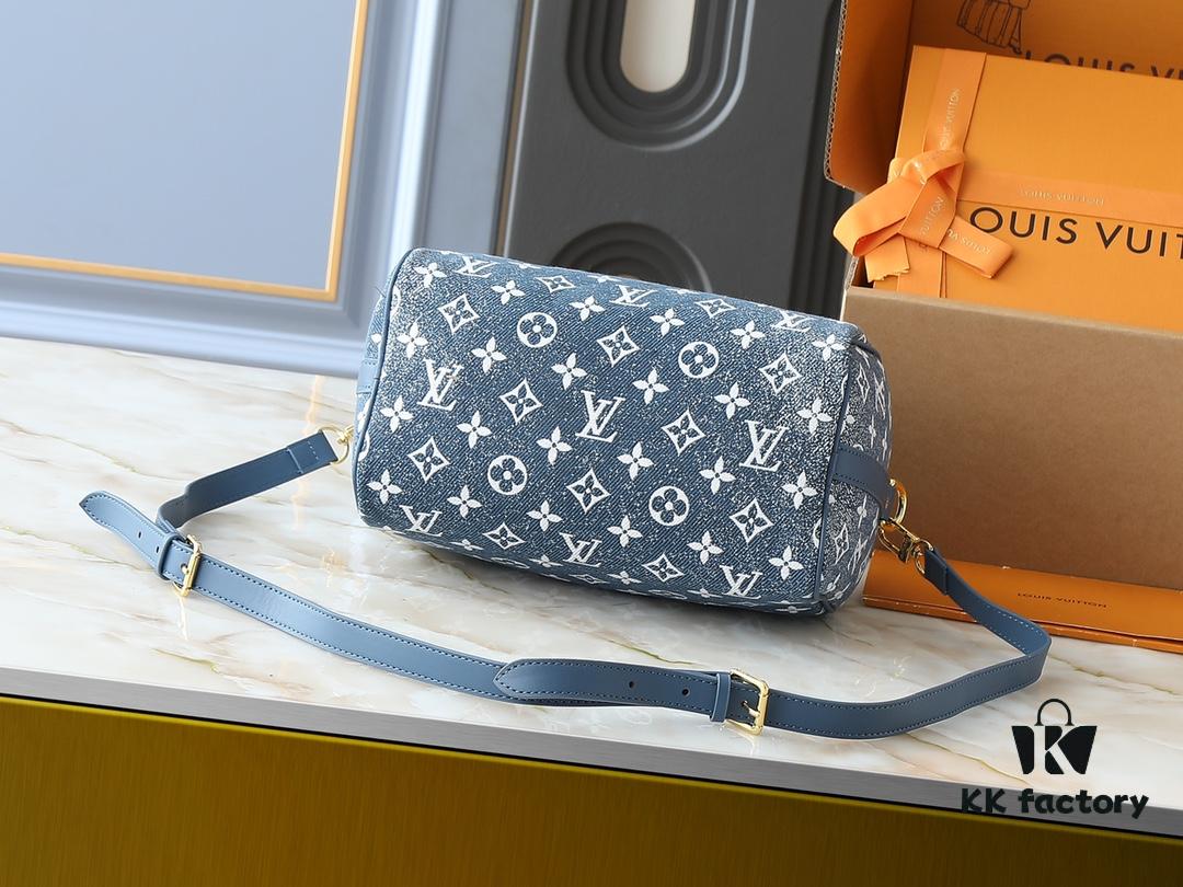69306013f09edb6de4c504d5 Upgraded Original M46736 M59273 M58947 M21464 M59609 Speedy Bandoulière 25 Handbag, Strikingly Reintroduced in the 2021 Fall Wild at Heart Capsule Collection, Featuring Oversized LV Letter Embossing on Monogram Empreinte Leather, with a Detachable Shoulder Strap Offering Crossbody Wear