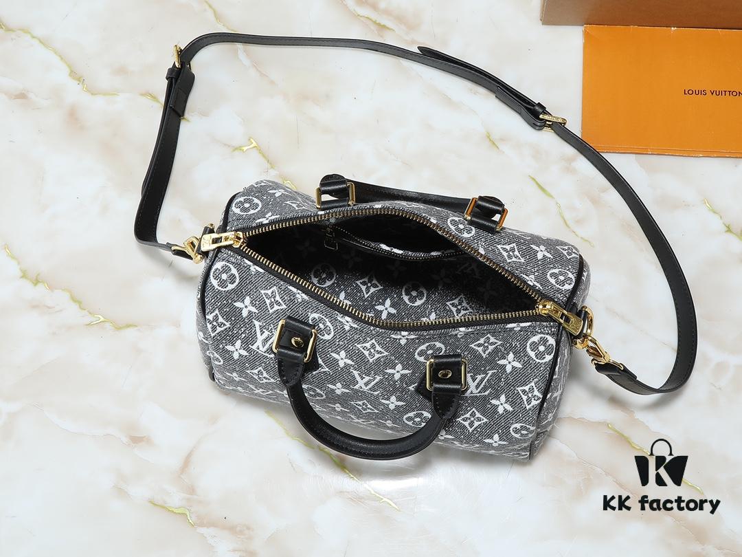 6930601bf09edb6de4c504e5 Upgraded Original M46736 M59273 M58947 M21464 M59609 Speedy Bandoulière 25 Handbag, Striking Reappearance in the 2021 Fall Wild at Heart Capsule Collection, Featuring Oversized LV Embossing on Monogram Empreinte Leather, with Detachable Shoulder Strap for Crossbody Wear