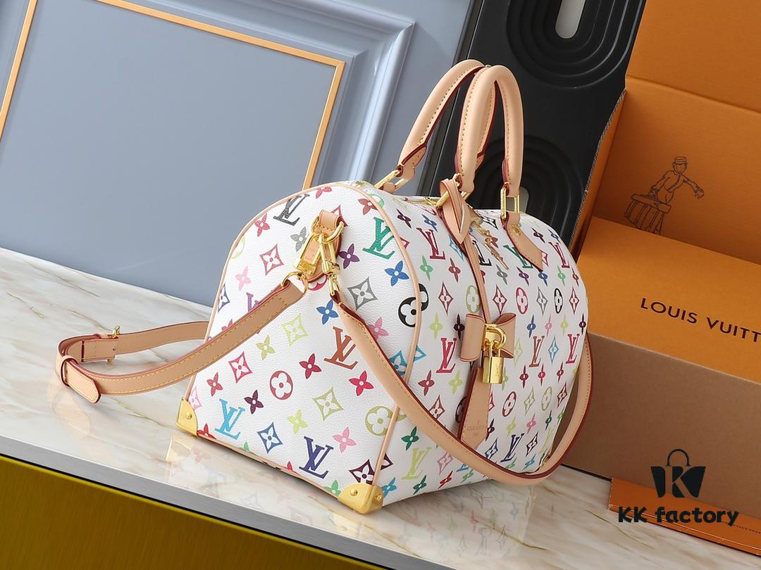 69306042f09edb6de4c50532 Upgraded Original M13805 M13257 M40391 LV x Murakami Collaboration Nano Speedy Handbag