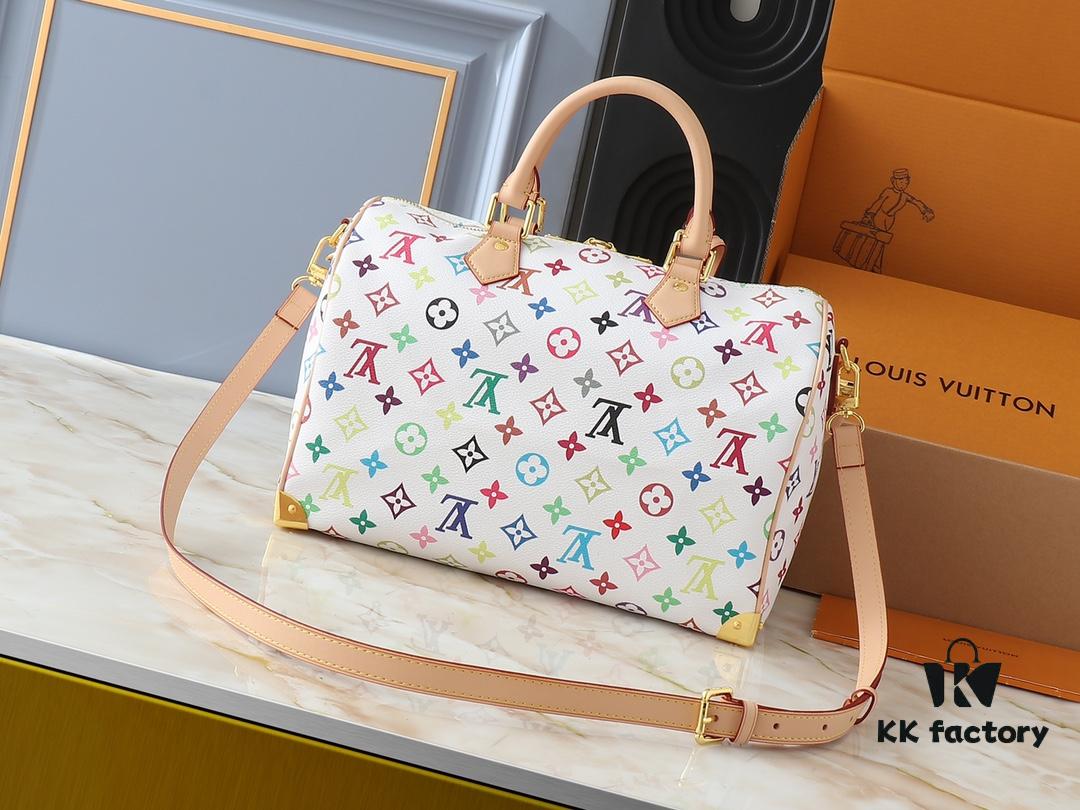 69306044f09edb6de4c50534 Upgraded Original M13805 M13257 M40391 LV x Murakami Collaboration Nano Speedy Handbag