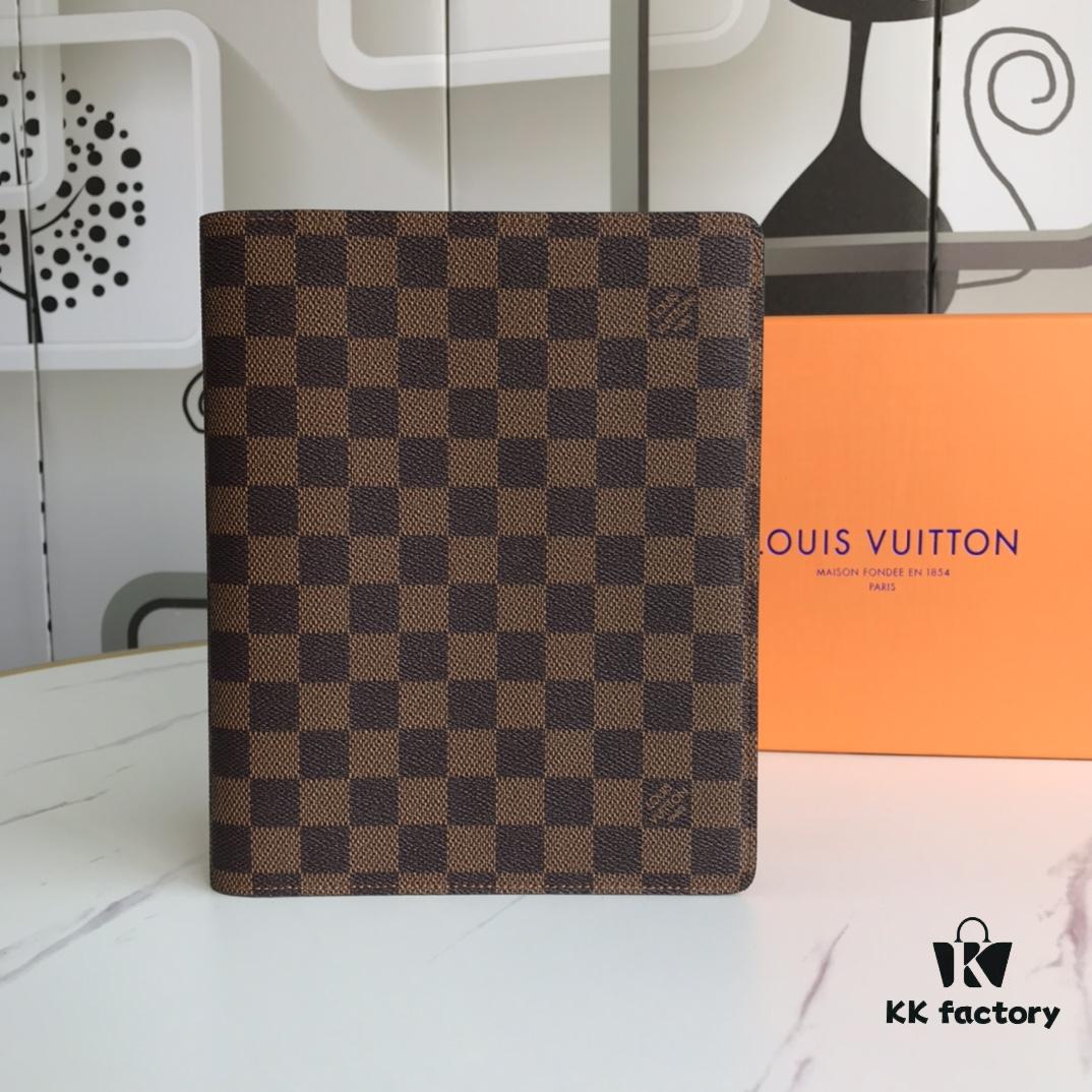 69306074f09edb6de4c50582 2020 Hot Selling Extra Large Checkbook Wallet with 6 Card Slots, Cowhide Leather and LV Special Fabric, Gift Box Included, Approx. 18cm