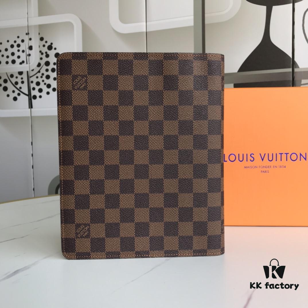 69306075f09edb6de4c50583 2020 Hot Selling Extra Large Checkbook Wallet with 6 Card Slots, Cowhide Leather and LV Special Fabric, Gift Box Included, Approx. 18cm