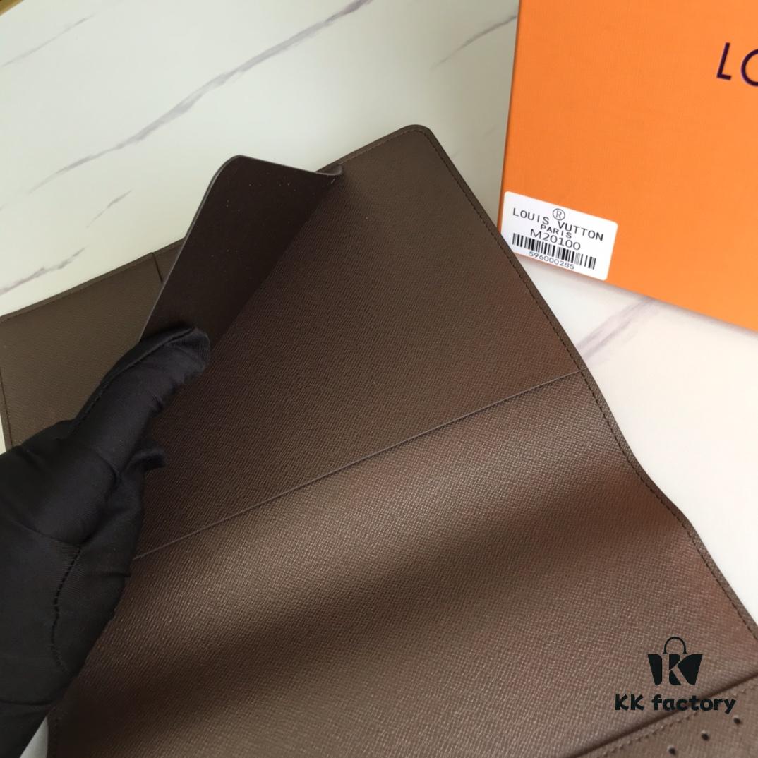 69306079f09edb6de4c5058c 2020 Hot Selling Extra Large Checkbook Wallet with 6 Card Slots, Cowhide Leather and LV Special Fabric, Gift Box Included, Approx. 18cm