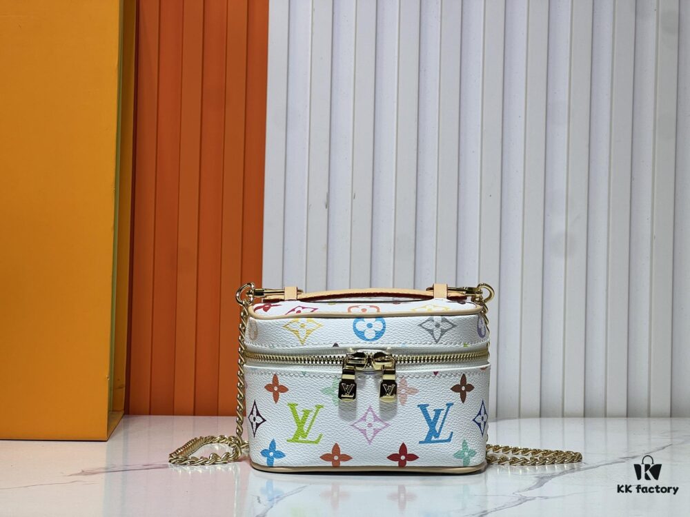 693060baf09edb6de4c505f9 Upgraded Original M13747 M44495 M44936 M42263 M42265 LV Takashi Murakami Nice Mini Nano Pouch with Monogram Print in 33 Vibrant Colors, 2025 LV x Takashi Murakami Collaboration White Tricolor and Black Tricolor Twelve-Section Series, Popular Worldwide Among Celebrities