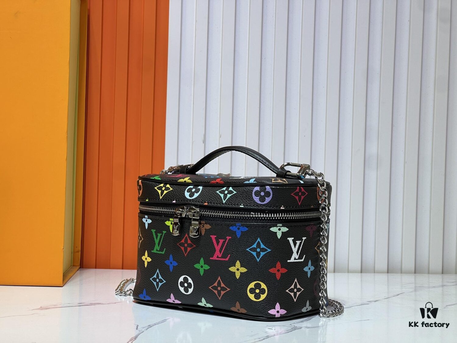 693060bff09edb6de4c50602 Takashi Murakami x LV Nice Mini Nano Pouch in Monogram Multicolor Coated Canvas