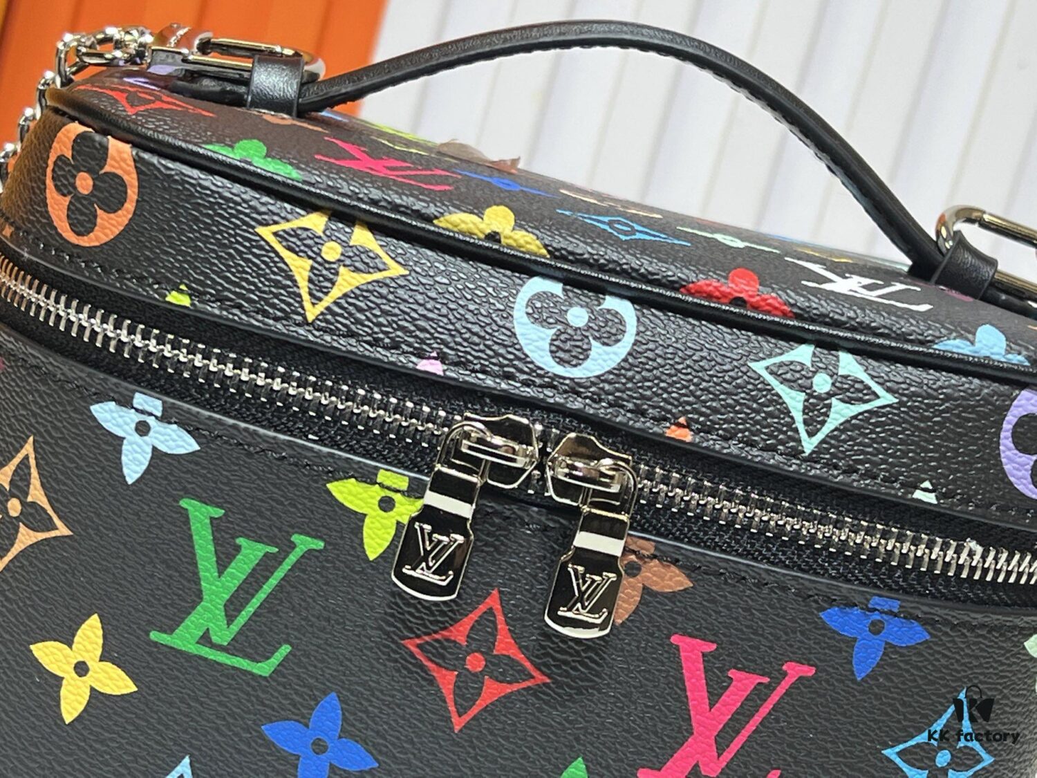 693060c0f09edb6de4c50604 Takashi Murakami x LV Nice Mini Nano Pouch in Monogram Multicolor Coated Canvas