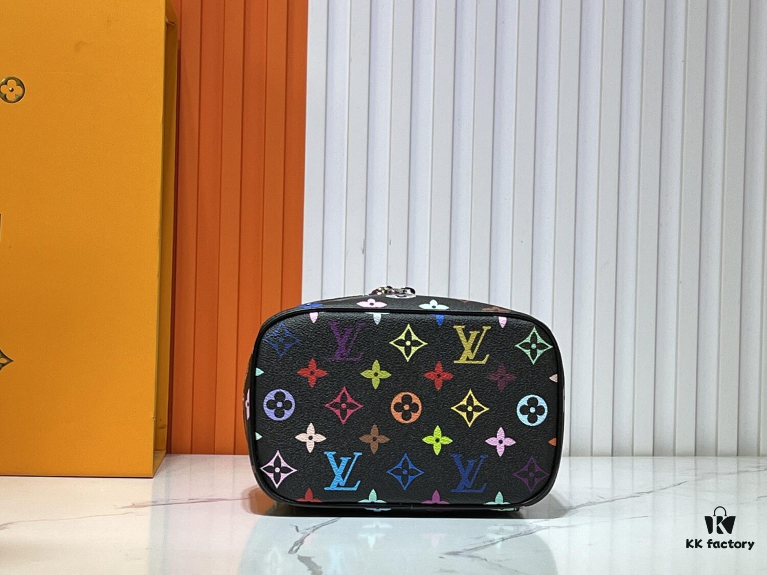 693060c0f09edb6de4c50607 Takashi Murakami x LV Nice Mini Nano Pouch in Monogram Multicolor Coated Canvas