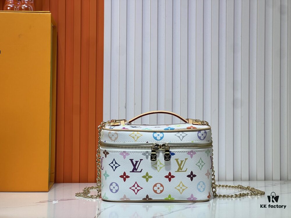 693060c3f09edb6de4c50609 Upgraded Original M13747 M44495 M42265 M44936 M42263 LV Takashi Murakami Nice Mini Nano Cosmetic Pouch Featuring Monogram Print in 33 Vibrant Colors, 2025 LV x Takashi Murakami Collaboration White Tricolor and Black Tricolor Twelve-Section Series, Globally Popular Among Celebrities