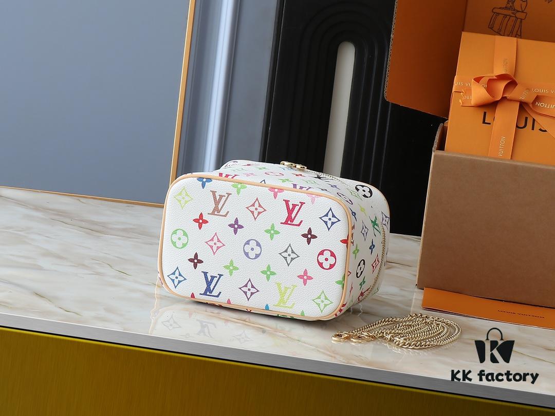 693060d4f09edb6de4c5062e Upgraded Original M13747 M44495 M42265 M44936 M42263 LV Takashi Murakami Nice Mini Nano Cosmetic Pouch Featuring the Monogram Print in 33 Vibrant Colors, 2025 Collaboration of White Tricolor and Black Tricolor Twelve-Section Series by Takashi Murakami and LV, a Global Hit Loved by Celebrities