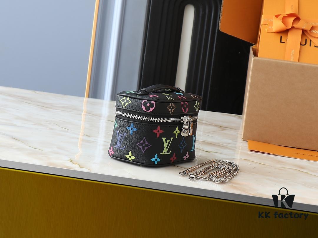 693060dbf09edb6de4c5063f Upgraded Original M13747 M44495 M42265 M44936 M42263 LV Takashi Murakami Nice Mini Nano Cosmetic Pouch Featuring Monogram Print in 33 Vibrant Colors, 2025 LV x Takashi Murakami Collaboration White Tricolor and Black Tricolor Twelve-Section Series, Globally Popular Among Celebrities