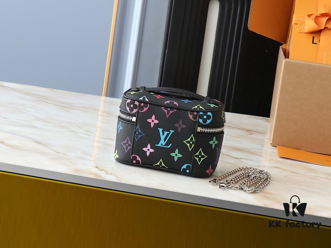 693060dcf09edb6de4c50642 Upgraded Original M13747 M44495 M42265 M44936 M42263 LV Takashi Murakami Nice Mini Nano Cosmetic Pouch Featuring Monogram Print in 33 Vibrant Colors, 2025 LV x Takashi Murakami Collaboration White Tricolor and Black Tricolor Twelve-Section Series, Globally Popular Among Celebrities