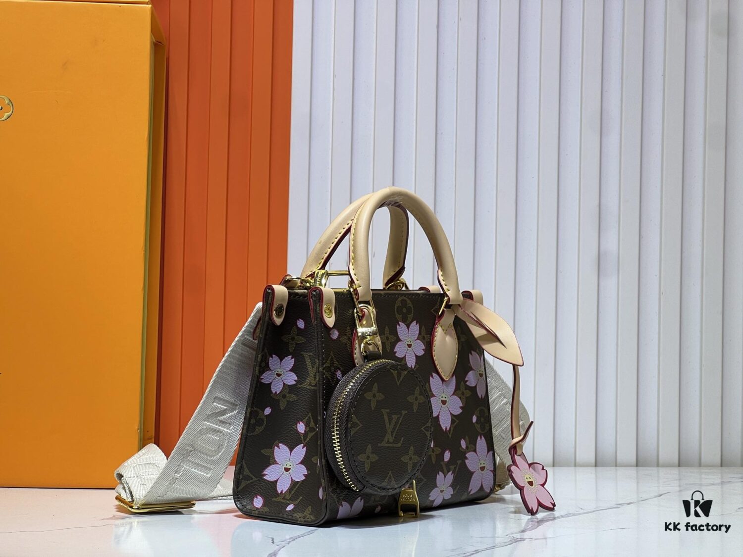 693060fdf09edb6de4c5068a M45659 M46373🔥Lv & Murakami 🐼 Cherry Blossom 🌸 OnTheGo Small Size New Version