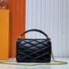6930610ff09edb6de4c506af M23689 M22891 Nicolas Ghesquière infuses the GO-14 Medium Handbag with innovative craftsmanship, featuring quilted lambskin meticulously treated to achieve a baked finish, expressing bold avant-garde style. The LV Twist lock adds signature brand elegance, while top handles and an adjustable chain strap are detachable, enabling multiple carrying options. Dimensions: 23X16X10