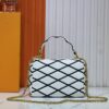 69306115f09edb6de4c506b8 M23689 M22891 Nicolas Ghesquière infuses the GO-14 Medium Handbag with innovative craftsmanship, featuring quilted lambskin meticulously treated to achieve a baked finish, showcasing bold avant-garde style. The LV Twist lock highlights the brand's elegance, while the top handle and adjustable chain strap are both detachable, offering versatile carrying options. Dimensions: 23X16X10