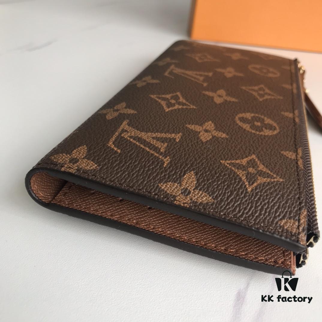 69306128f09edb6de4c506e3 LV61269 Brand - Size: 21*9*2 - Stylish Adele Wallet in Classic Monogram Canvas with Colorful Leather Lining