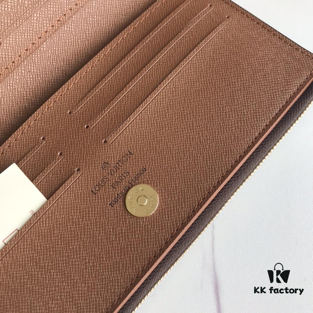 6930612bf09edb6de4c506e7 LV61269 Brand - Size: 21*9*2 - Stylish Adele Wallet in Classic Monogram Canvas with Colorful Leather Lining