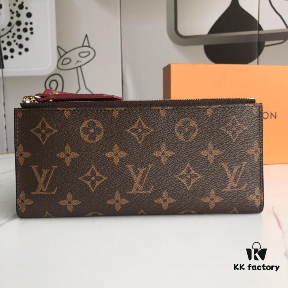 6930612ff09edb6de4c506f0 LV61269 Brand Adele Wallet in Monogram Canvas with Colorful Leather Lining