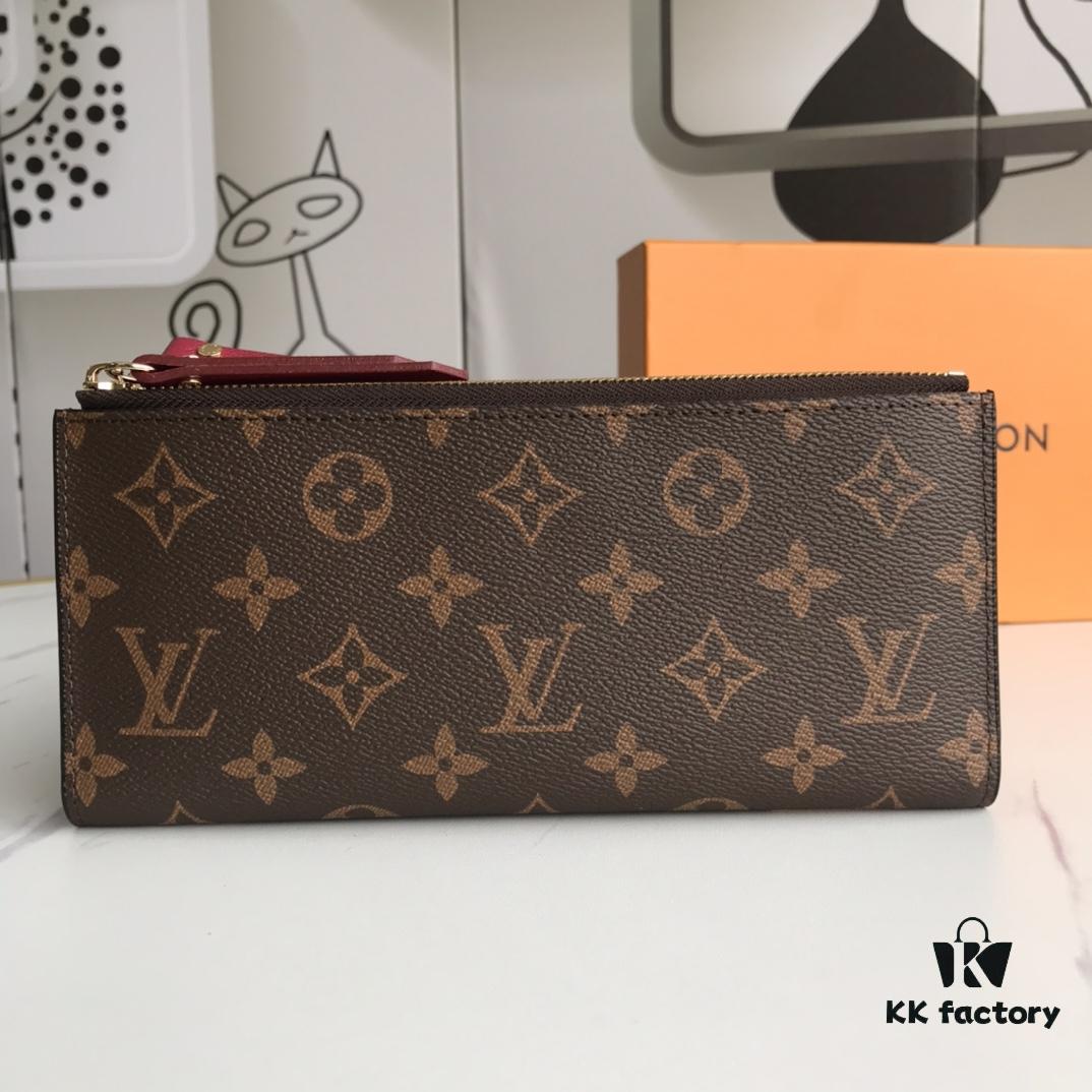 LV61269 Brand Adele Wallet in Monogram Canvas with Colorful Leather Lining