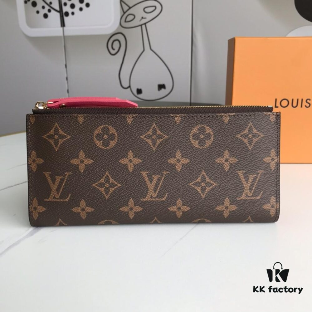 6930613af09edb6de4c5070e LV61269 Brand Adele Wallet in Monogram Canvas with Colorful Leather Lining