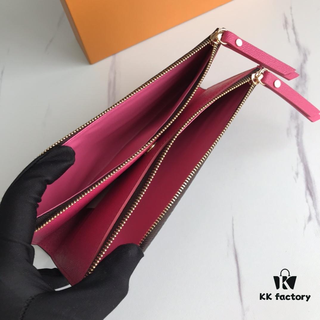6930613df09edb6de4c50713 LV61269 Brand Adele Wallet in Monogram Canvas with Colorful Leather Lining
