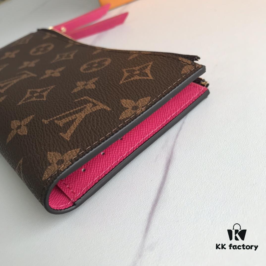 6930613ef09edb6de4c50715 LV61269 Brand Adele Wallet in Monogram Canvas with Colorful Leather Lining