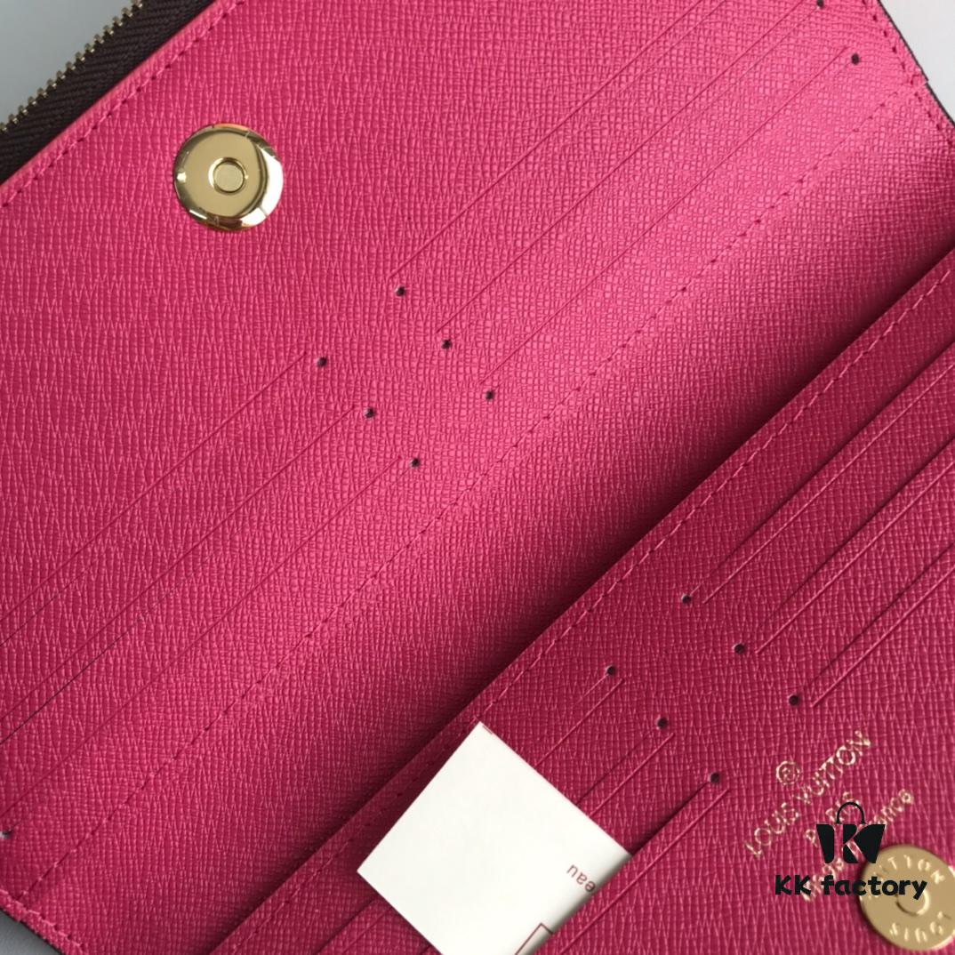 6930613ff09edb6de4c50718 LV61269 Brand Adele Wallet in Monogram Canvas with Colorful Leather Lining