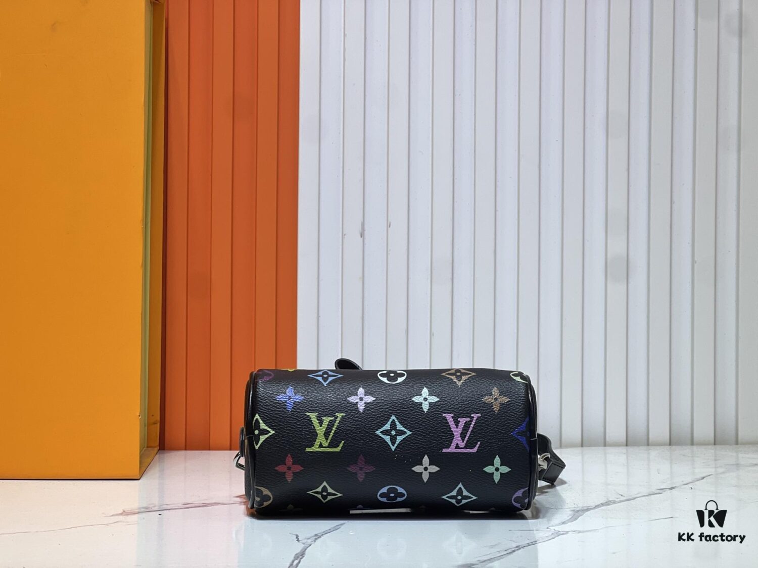 69306145f09edb6de4c50724 Upgraded Original M13391 M13406 M81085 LV x Takashi Murakami Nanospeedy Multicolor Black and White Handbag