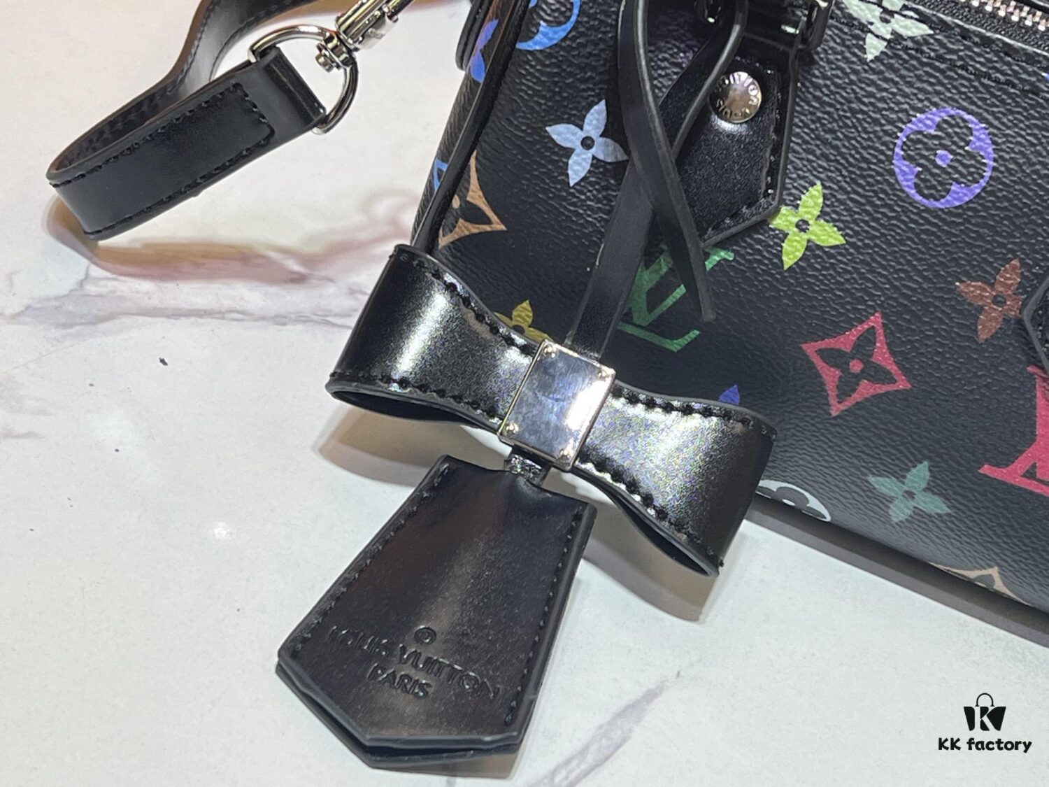 69306145f09edb6de4c50725 Upgraded Original M13391 M13406 M81085 LV x Takashi Murakami Nanospeedy Multicolor Black and White Handbag
