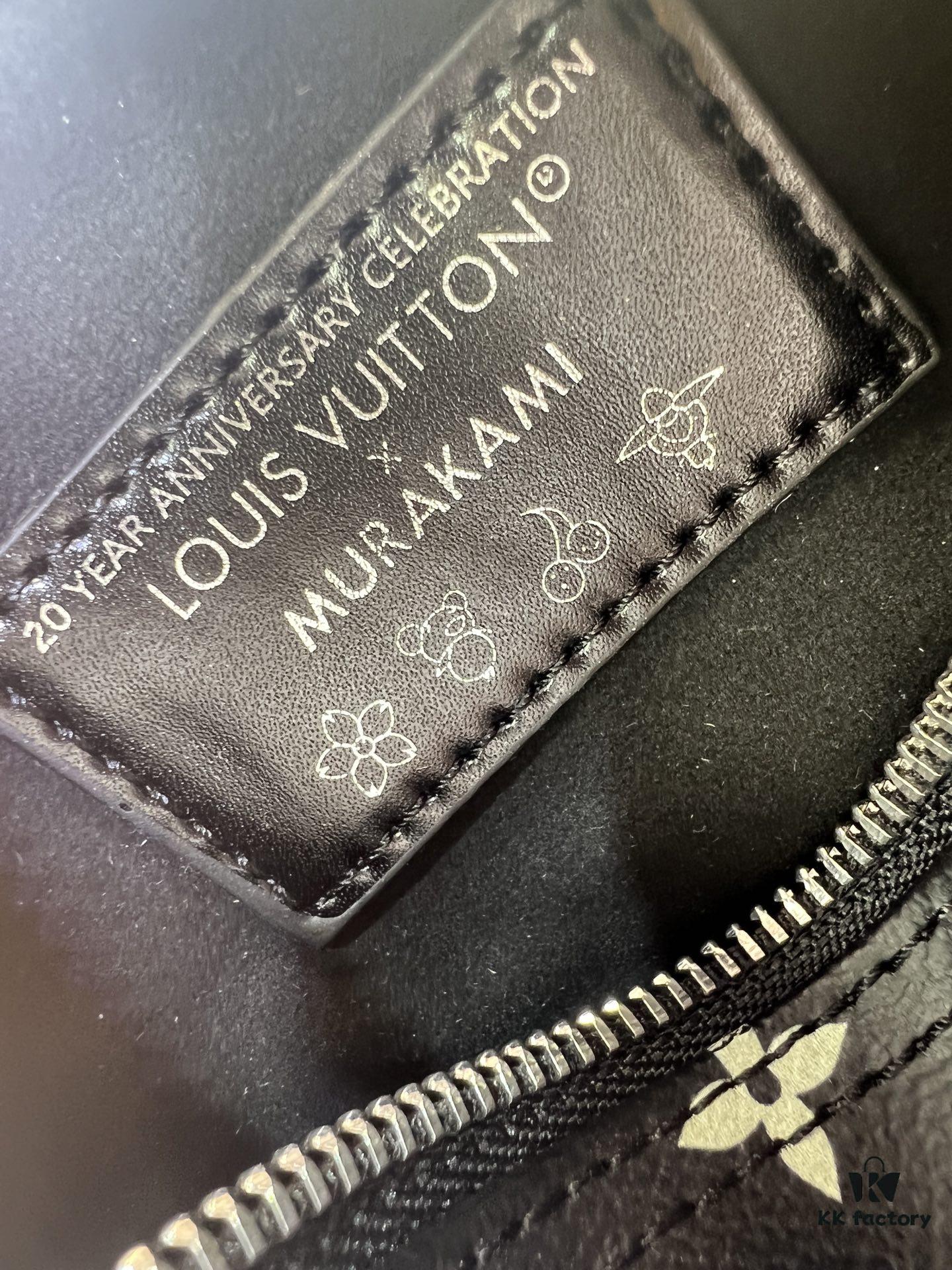 69306149f09edb6de4c5072b Upgraded Original M13391 M13406 M81085 LV x Takashi Murakami Nanospeedy Multicolor Black and White Handbag