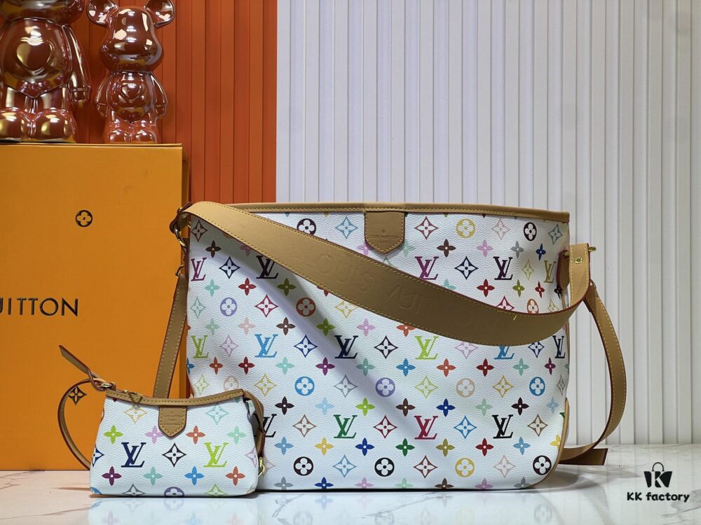 69306149f09edb6de4c5072c Upgraded Quality Exclusive Large White Color LV Vintage Tote Bag M44945, Super Popular Hottest New Arrival Early Spring Latest Style, Small All-Match LV Upgraded Shopping Bag, Recently LV's Creativity Is Bigger Than Ever, Unique and Classic Design Paired with Various Retro Colors and Decorations, Size 38